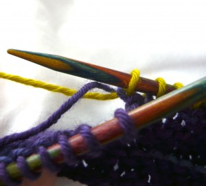 Twisting the yarns behind