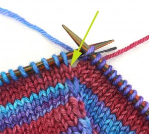 knit one round with new colour